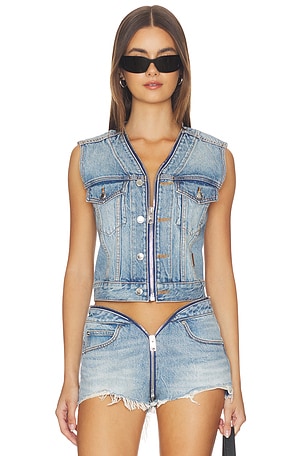 Dipped V Trucker Vest Alexander Wang