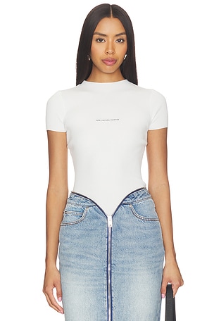 ТОП SHORT SLEEVE CREWNECK WITH JACQUARD LOGO Alexander Wang
