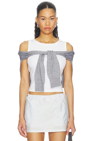 Pre-styled Tank Top With Draped Cardigan Alexander Wang