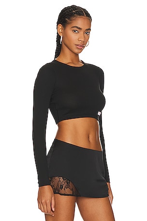 Alexander Wang Crew Neck Long Sleeve in Black