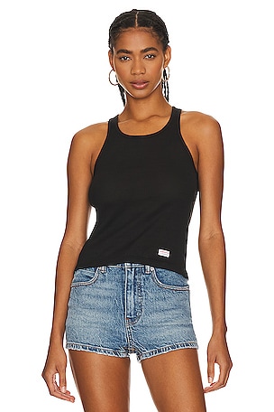 Alexander Wang Womens Classic Racer Tank in Black & White