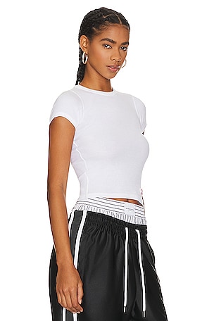 Alexander Wang Short Sleeve Crewneck Tee in White