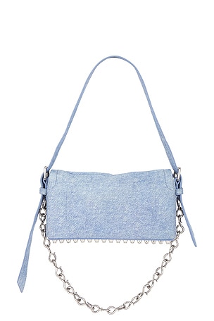 Alexander Wang Ricco Crushed Slim Flap Bag in Blue