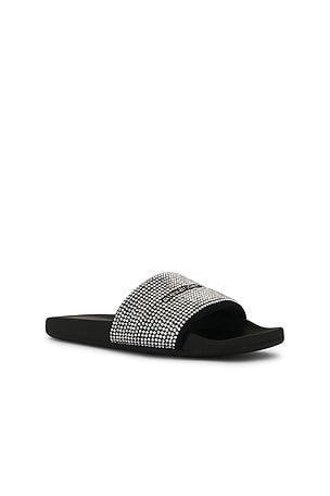 Alexander Wang Hotfix Pool Slide in Black