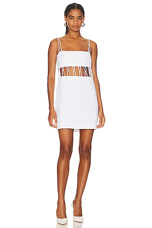 alexis white mini dresses Nwot ALEXIS White Eyelet Ruffle Hem Dress Small