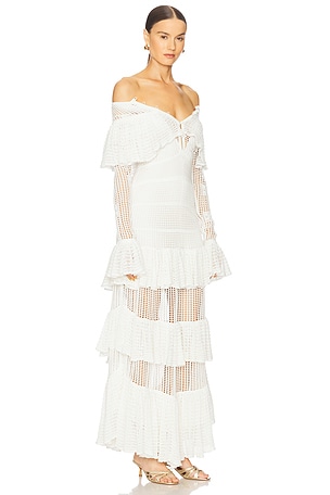 Alexis Carmen Dress in Ivory