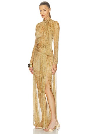 Alexis Lexia Dress in Metallic Gold