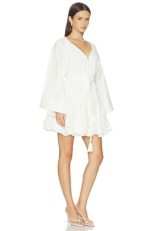 Alexis Palmari Knot Embroidered Dress in Ivory