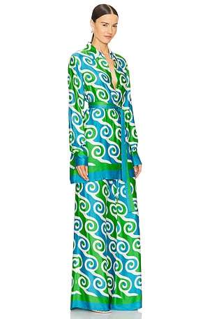 Alexis Cann Tunic Top in Blue,Green