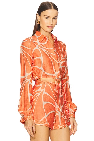 Alexis Yael Top in Coral