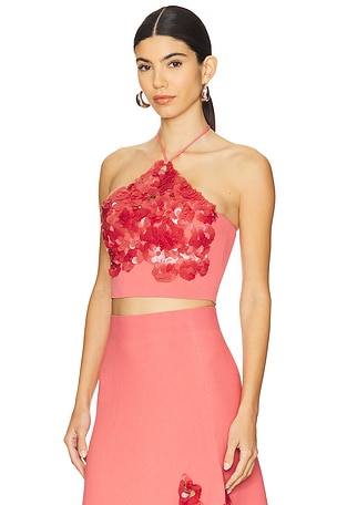 Alexis Relle Top in Coral