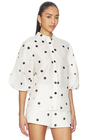 Alexis Cambridge Top in Ivory,Black