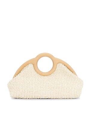 Sloane Raffia Frame Clutch Alexis