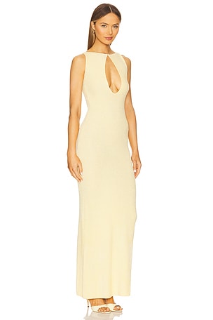 Aya Muse Keyhole Maxi Dress in Yellow