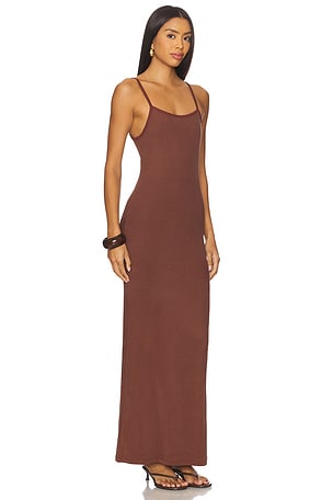 Aya Muse Slip Tank Maxi Dress in Burgundy
