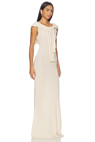 Aya Muse Vao Maxi Dress in Beige