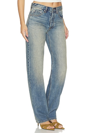 Aya Muse Straight Denim Jeans in Blue