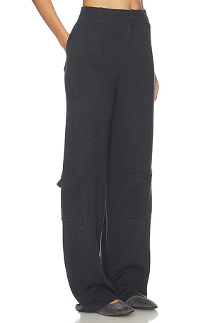 Aya Muse Knit Cargo Pants in Charcoal