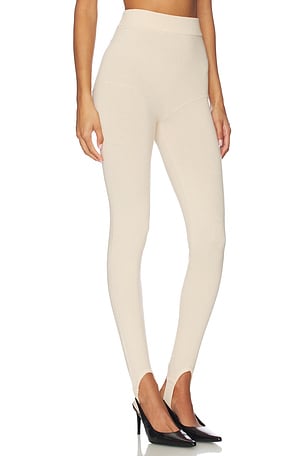 Aya Muse Knit Leggings in Beige