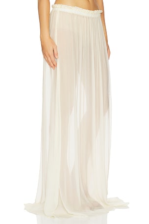 Aya Muse Palli Skirt in Ivory. Size L. Also
