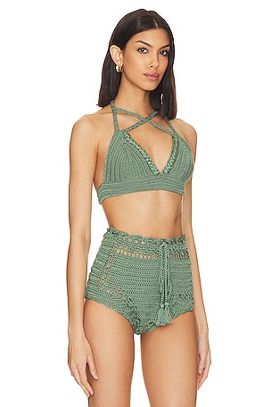 AYNI Chazca Bikini Top in Sage