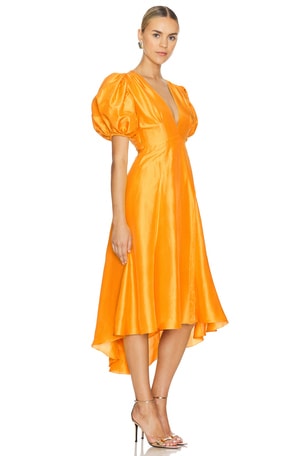 Azeeza Florence Midi Dress in Yellow