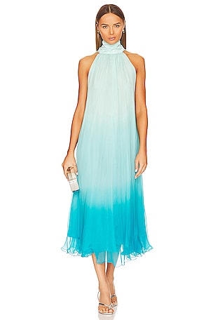 Azeeza Atwood Midi Dress in Sky & Ocean | REVOLVE