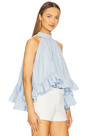 Azeeza Plath Top in Baby Blue
