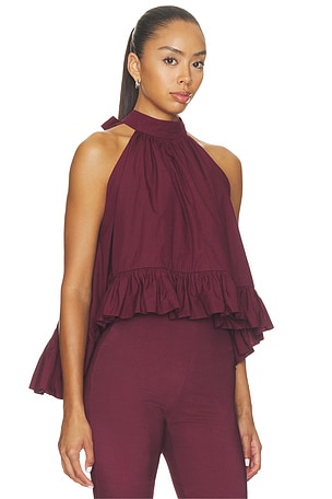 Azeeza Plath Top in Wine