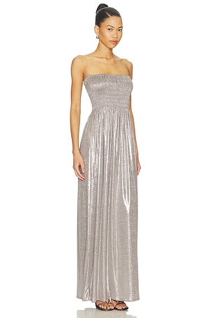 ba&sh ROBE ISABELLA en Argent Métallisé