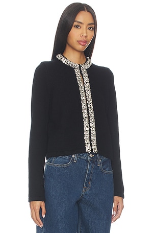 ba&sh Louna Cardigan in Black