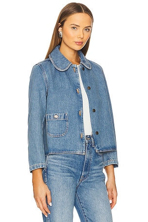 ba&sh Tiny Jacket in Denim-Medium