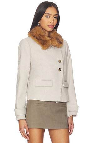 ba&sh Terry Coat in Light Grey