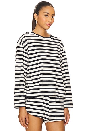 ba&sh x Suzie Kondi Foley Top in Navy