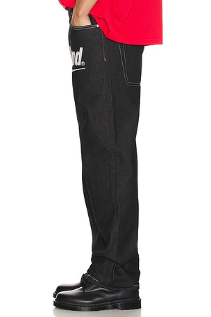 Badfriend Undone Denim Star Pant in Black. Size 34. Also