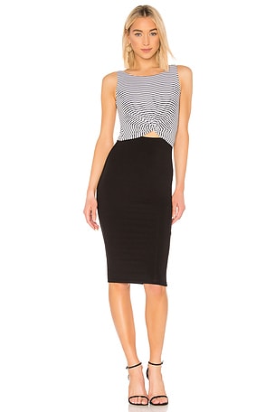 bailey 44 black and white dress Bailey 44 Tiered Bandage Dress Womens Size Small Black White Anthropologie