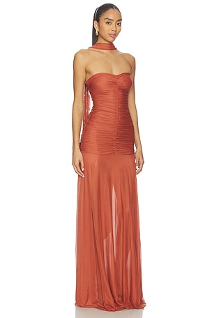 Bananhot Ross Maxi Dress in Cognac