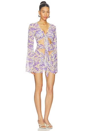 Bananhot Maci Mini Dress in Yellow,Purple