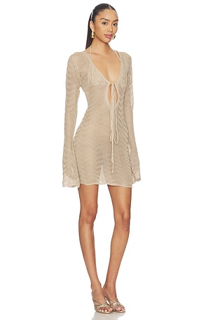 Bananhot Bia Mini Dress in Metallic Gold