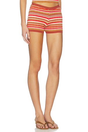 Bananhot Jack Shorts in Red,Brown