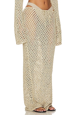 Bananhot Magen Knit Maxi Skirt in Ivory. Size XS/S. Also