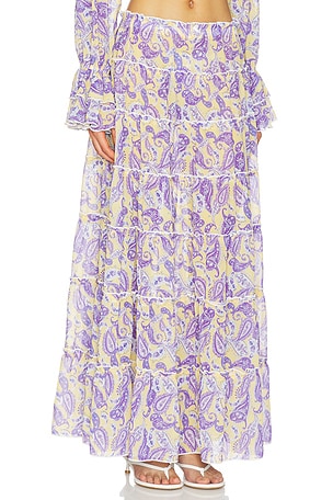 Bananhot Elma Skirt in Yellow,Purple