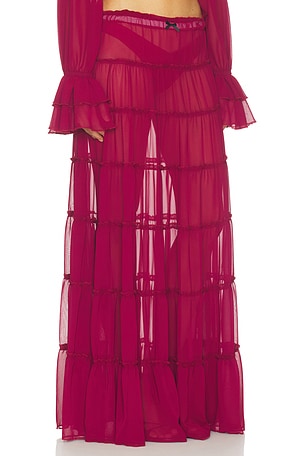 Bananhot Elma Skirt in Burgundy