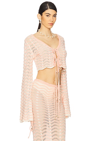 Bananhot Bananhot camisa miana en color blush,cream talla XS/S en Knitted Pink - Blush,Cream