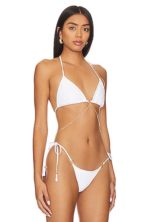 Bananhot Chain Triangle Top in White