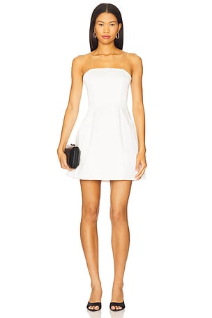 Karoline Satin Mini Dress Bardot