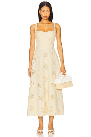 Lilah Corset Midi Dress Bardot