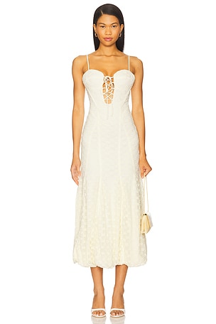 Delaney Bubble Midi Dress Bardot