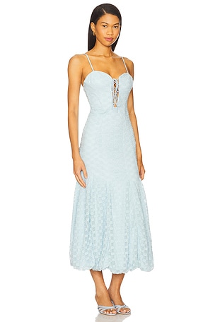 Bardot Delaney Bubble Midi Dress in Baby Blue