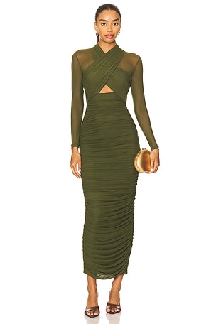 Aliyah Long Midi Dress Bardot